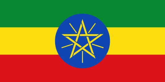 Ethiopia flag 5ft x 3ft polyester with eyelets