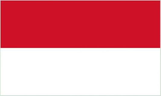 Indonesia flag 5ft x 3ft polyester with eyelets