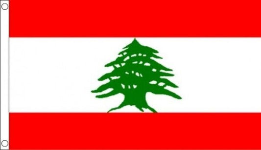 Lebanon flag 5ft x 3ft polyester with eyelets
