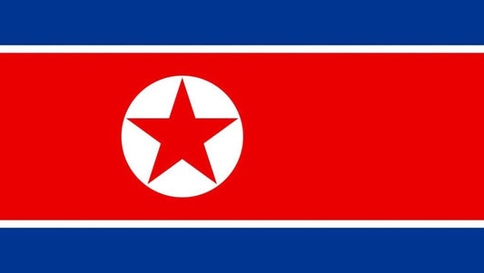 North Korea flag 5ft x 3ft polyester with eyelets