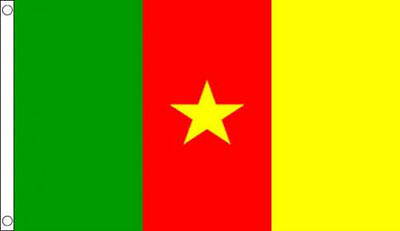 Cameroon flag 5ft x 3ft polyester with eyelets