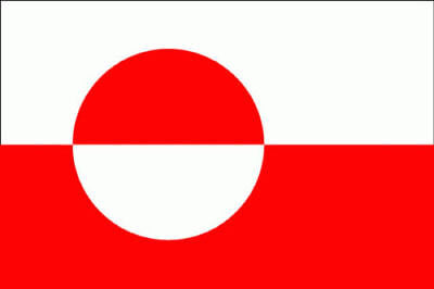 Greenland flag 5ft x 3ft polyester with eyelets