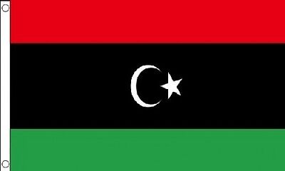 Libya old style flag 5ft x 3ft polyester with eyelets