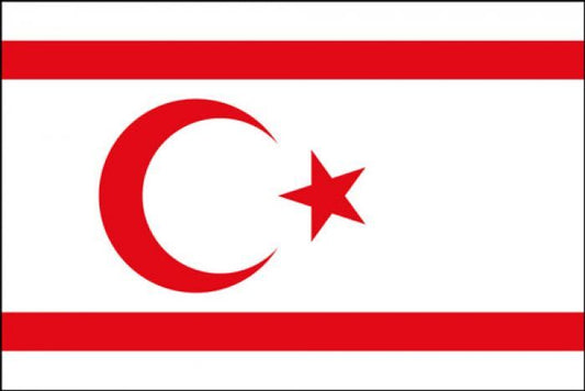 Northern Cyprus flag 5ft x 3ft polyester with eyelets