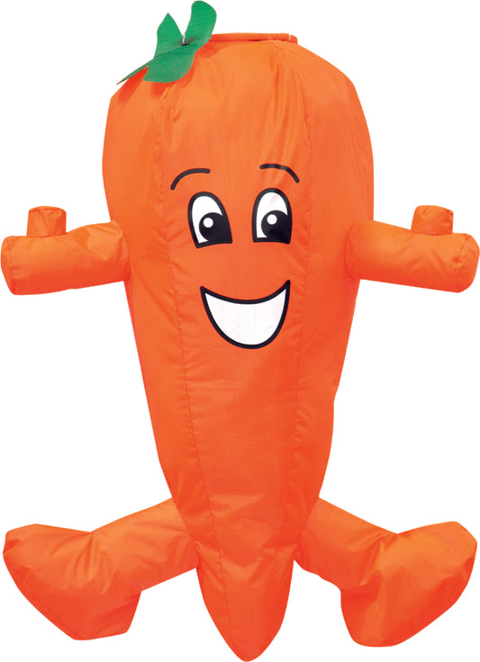 Carrot wacky character windsock for telescopic flag poles or garden ornaments and camping festivals
