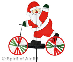 Santa on a scooter windspinner windmill great for garden , Christmas or camping