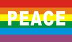 Rainbow peace flag 5ft x 3ft