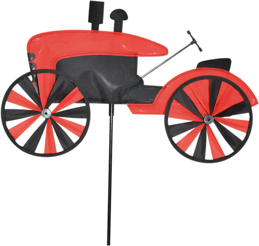 Small tractor windspinner windform in Red