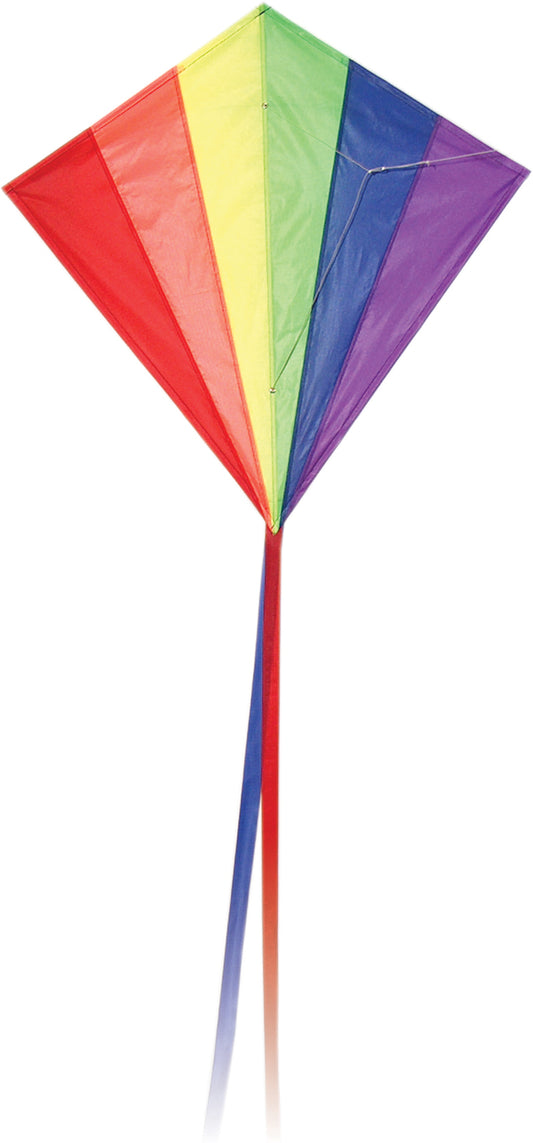 Diamond rainbow kite single line easy flyer