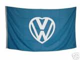 VW Volkswagen heart logo flag - DARK 5ft x3ft