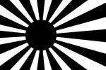 Japan rising sun black /white Flag 5ft x3ft