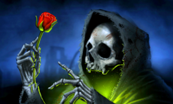 Skeleton with rose digitally printed flag 5ft x 3ft high quality