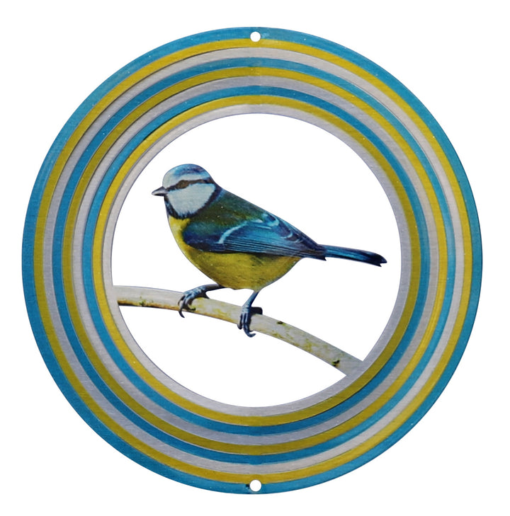 Blue tit 6 inch garden windspinner