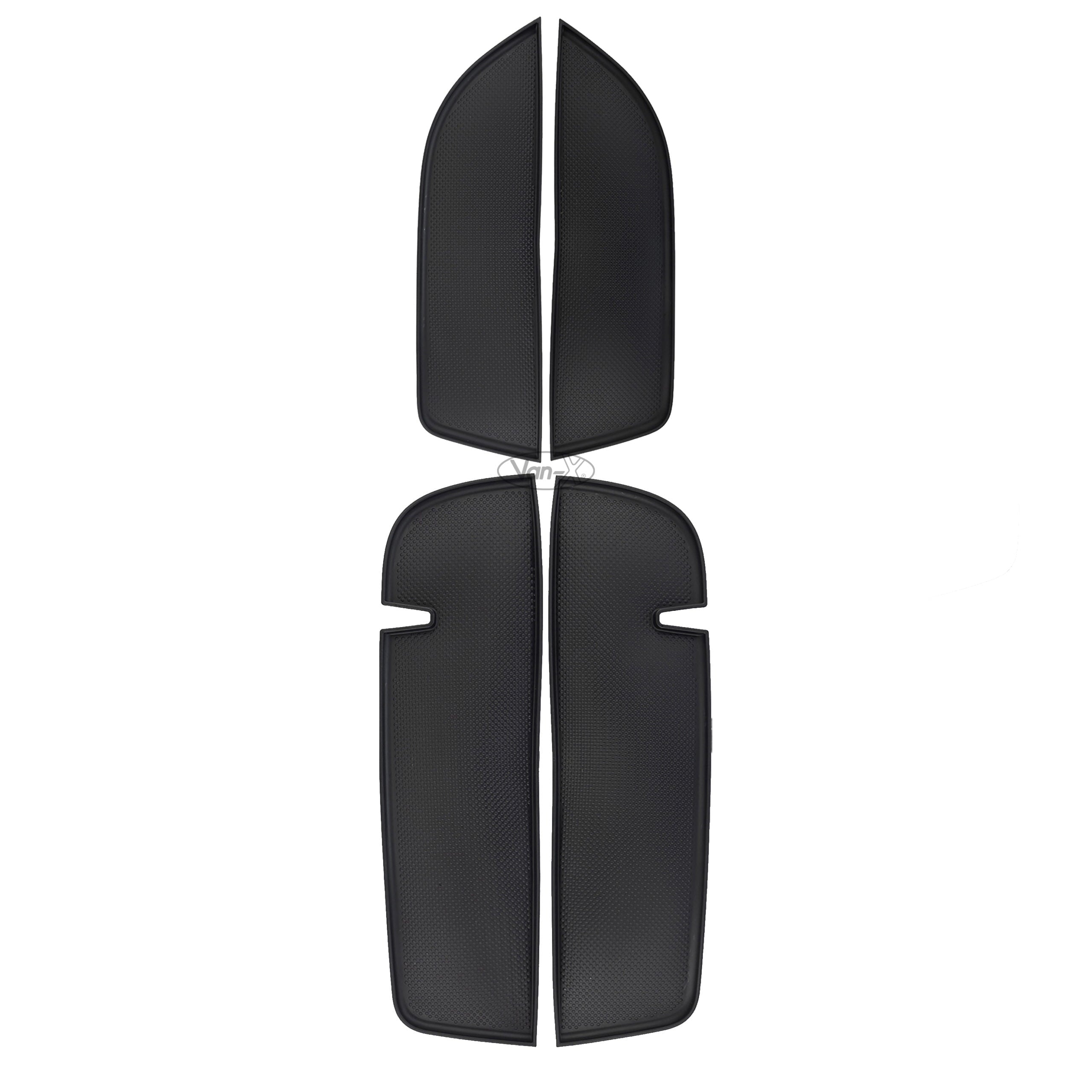 For VW T5/T5.1 Black Rubber Door Pocket Inserts for Driver & Double Passenger Doors –  Van-X