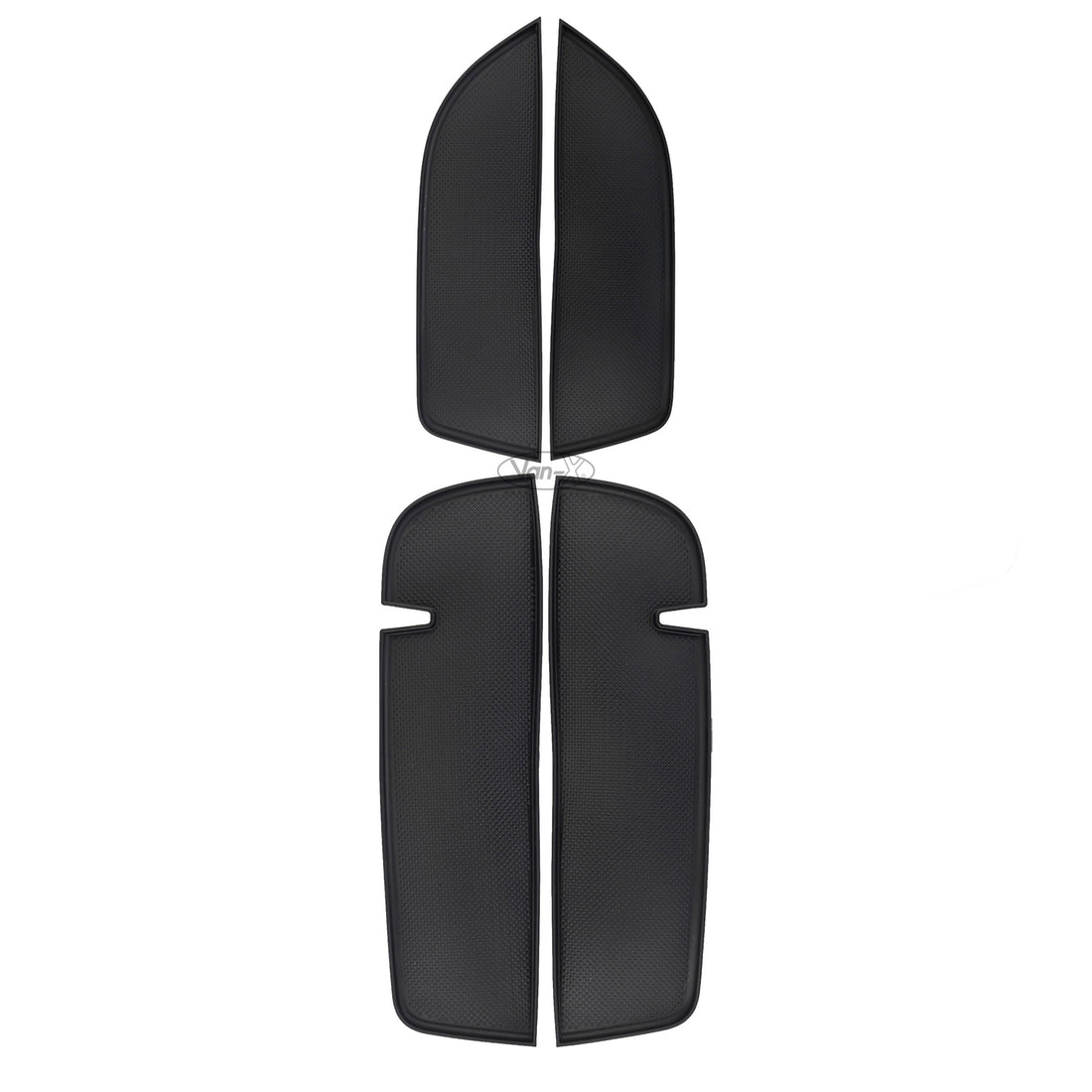 For VW T5/T5.1 Black Rubber Door Pocket Inserts for Driver & Double Passenger Doors –  Van-X