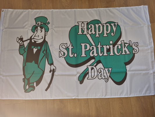 St Patrick's day flag 5ft x 3ft with eyelets