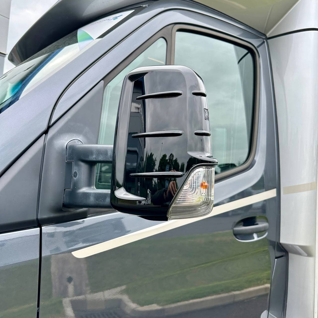 For Mercedes Sprinter Dodge 906 Gloss Black Wing Mirror Cap Covers | Durable & Stylish Protection | Van-X