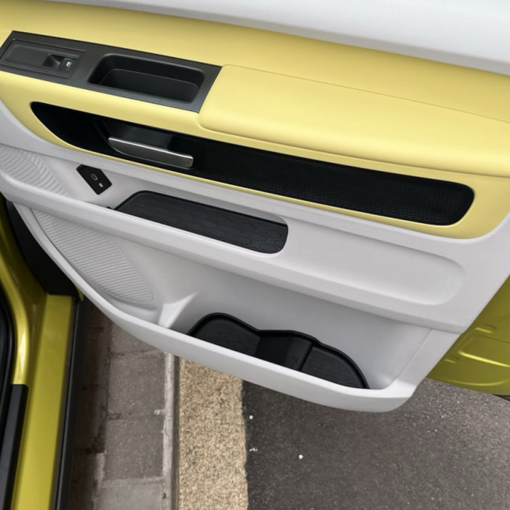 For VW ID. Buzz Rubber Front Door Pocket Mats | Lower Level Premium Fit | Van-X