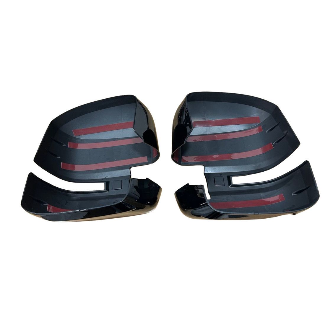 For VW Crafter New Shape Wing Mirror Covers Gloss Black Set of 2 Mirror Cap Styling Upgrade - Van-X