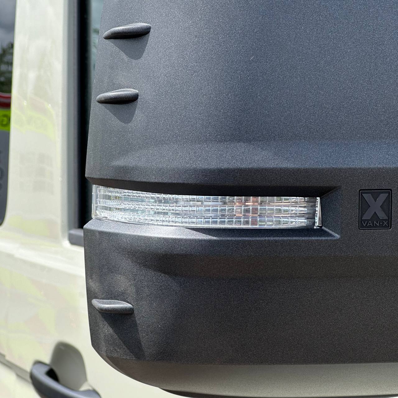 For VW Crafter New Shape Wing Mirror Covers Hammerite Set of 2 Mirror Cap Styling Upgrade - Van-X