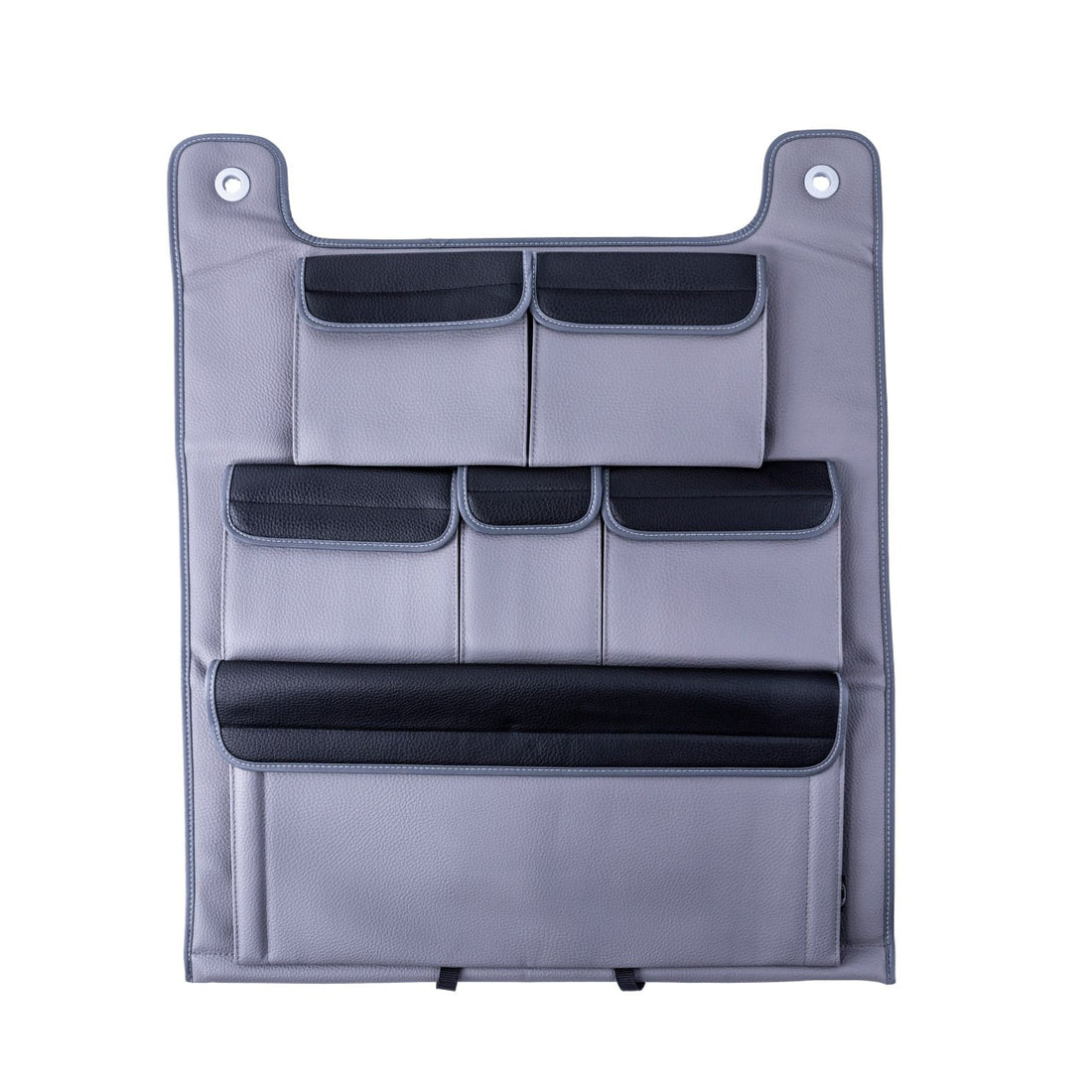 For VW T5 / T5.1 Transporter Double Back Seat Organiser – Grey with Black Lids | Van-X