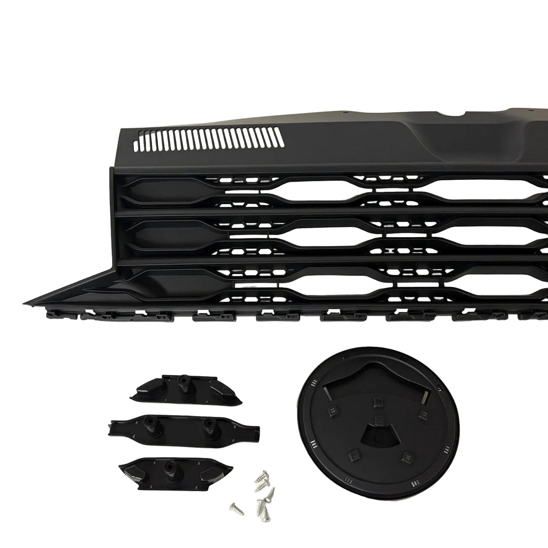For VW T6 Front R-Line Badgeless Grille Matte Black Upgrade Styling Kit - Van-X
