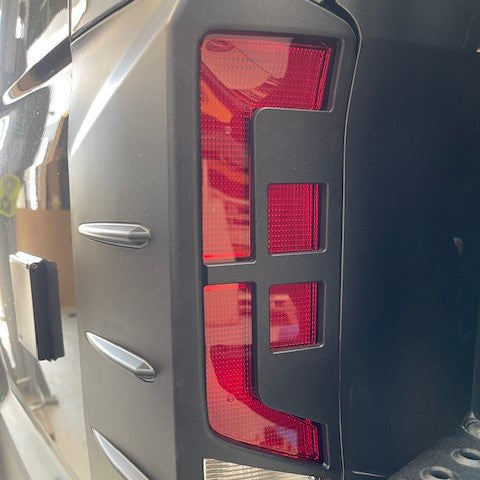 For MAN TGE Rear Light Guards - Ultimate Matte Black Hammerite Protection (2018+)