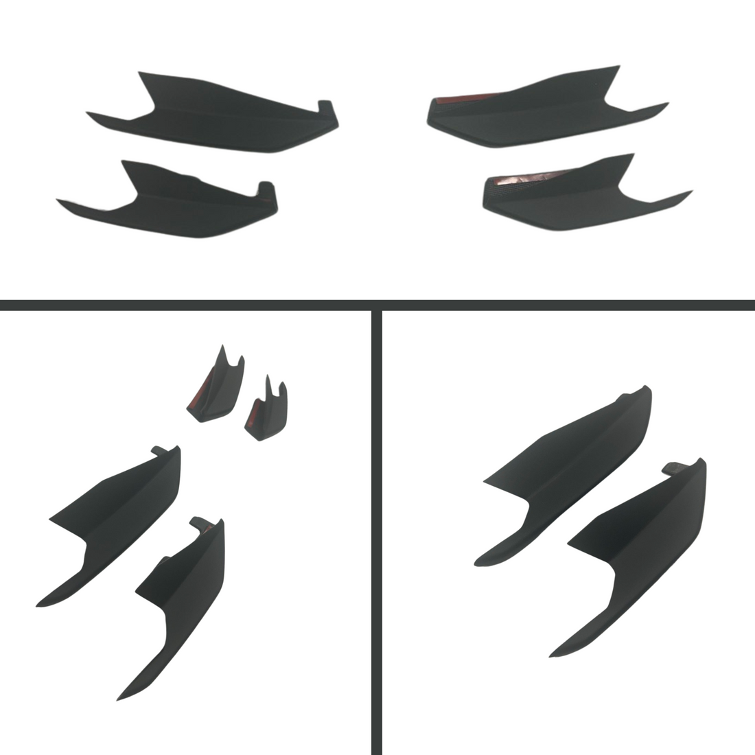For VW T6.1 Front Grille Side Fins – Textured Black Finish (Set of 4) | Van-X