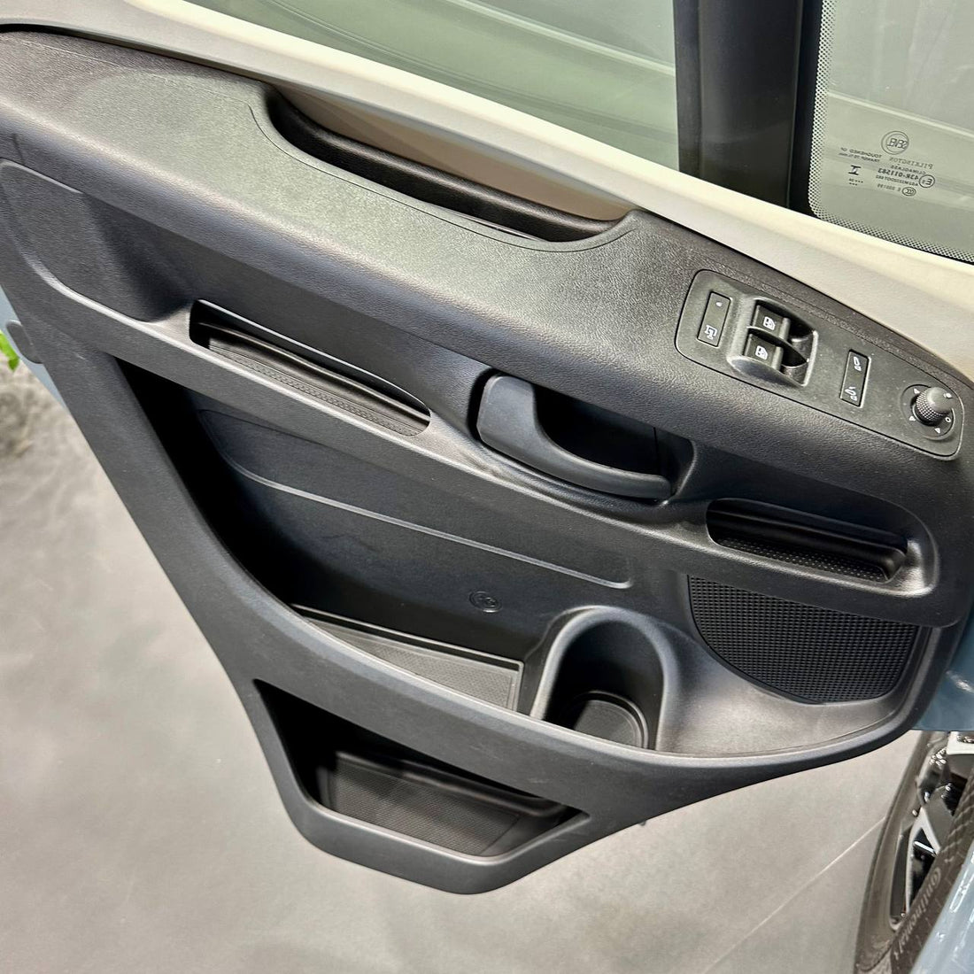 For Citroen Relay Rubber Door Liner Pocket Inserts - Black - Van-X