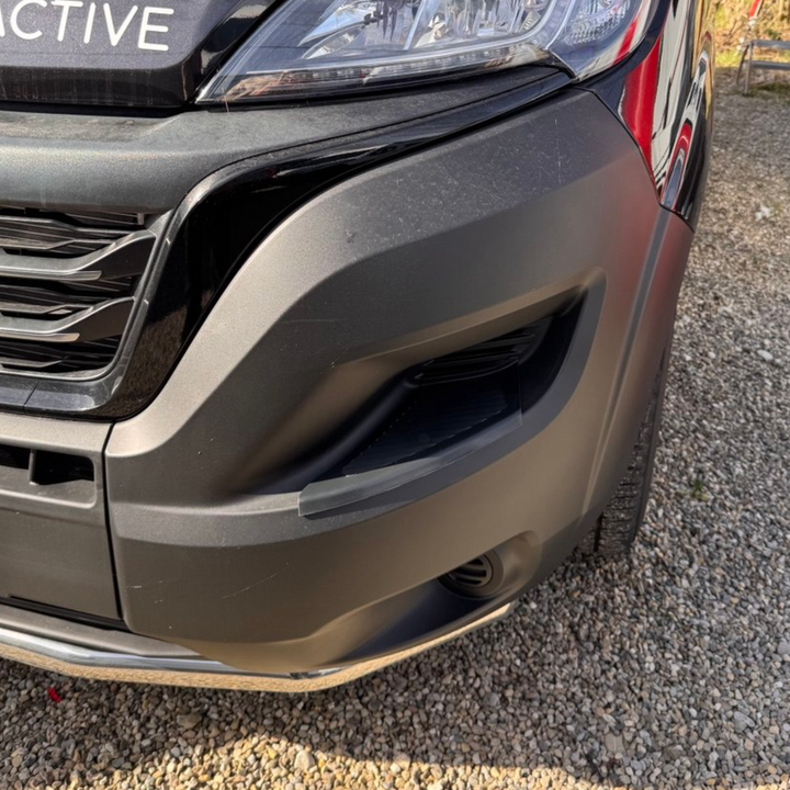 For Peugeot Boxer Front Bumper Foot Plate Protectors – Black, Set of 2 | Van-X