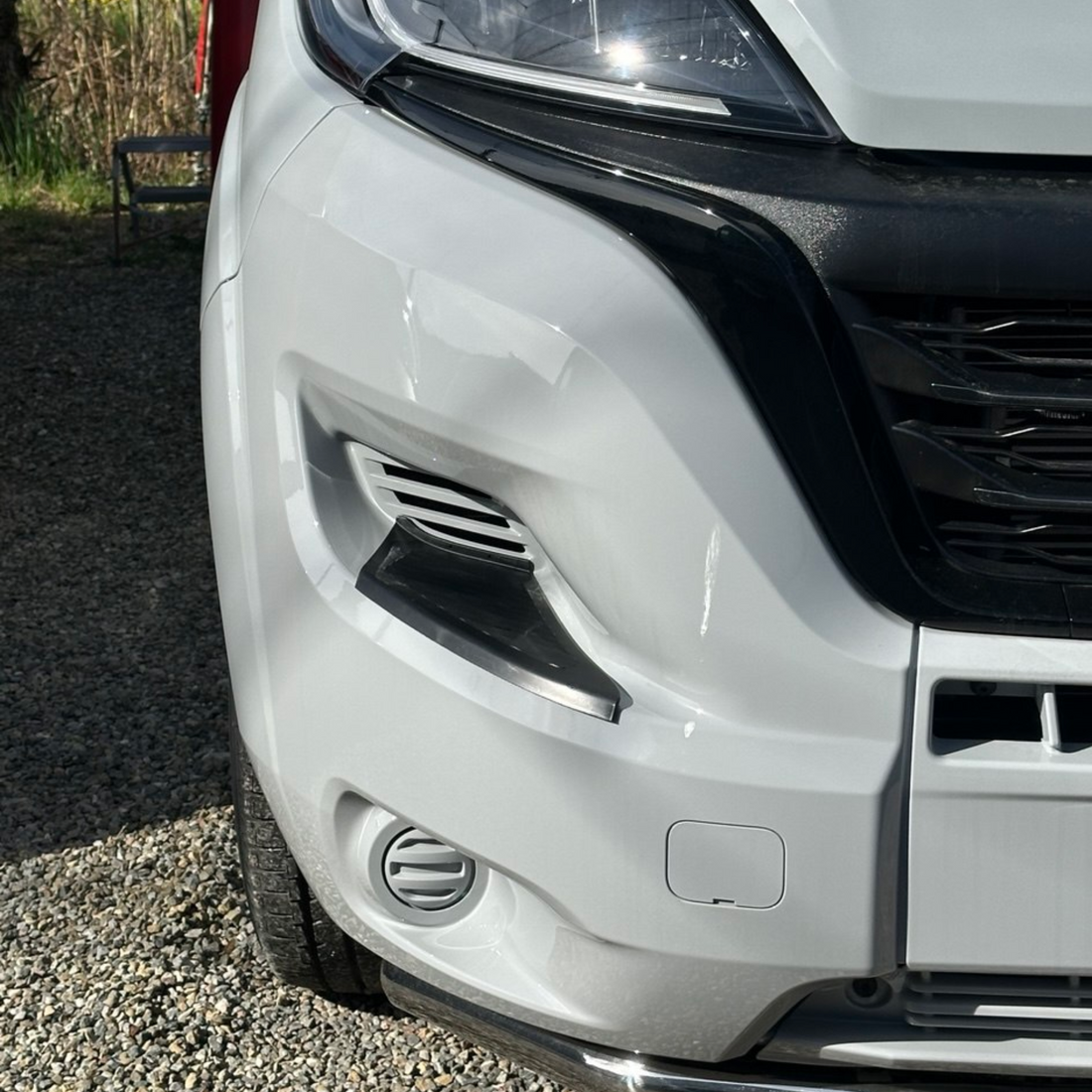 For Peugeot Boxer Front Bumper Foot Plate Protectors – Black, Set of 2 | Van-X