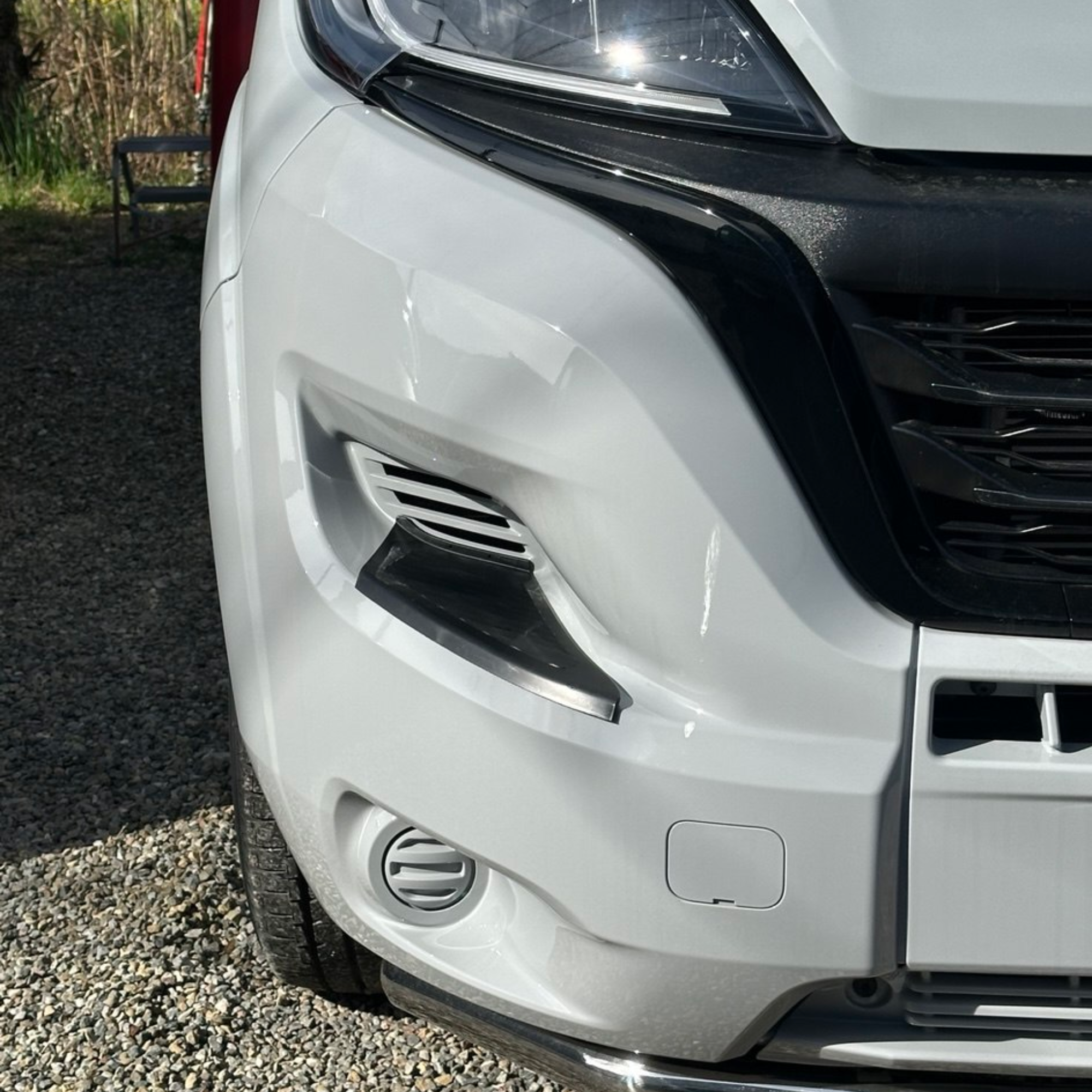 For Citroën Relay Front Bumper Foot Plate Protectors – Black, Set of 2 | Van-X
