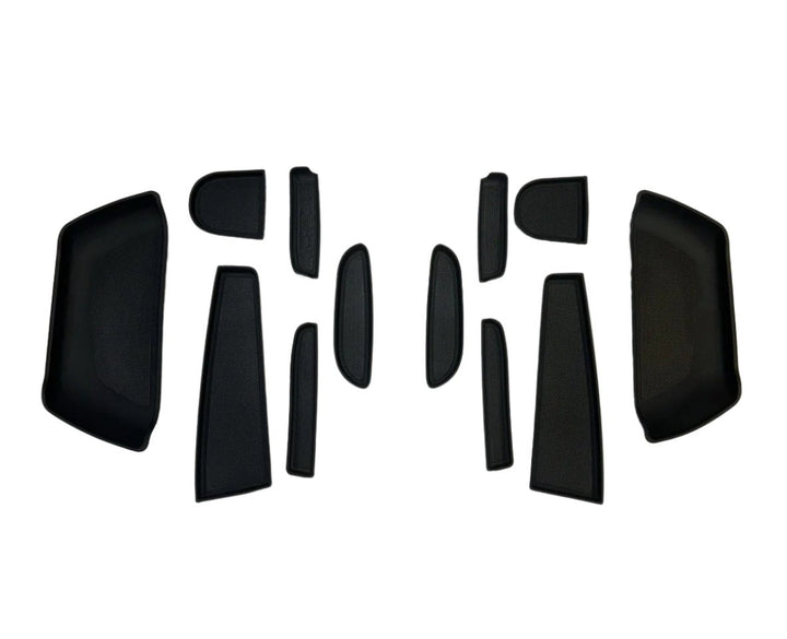 For Peugeot Boxer Rubber Door Liner Pocket Inserts - Black - Van-X