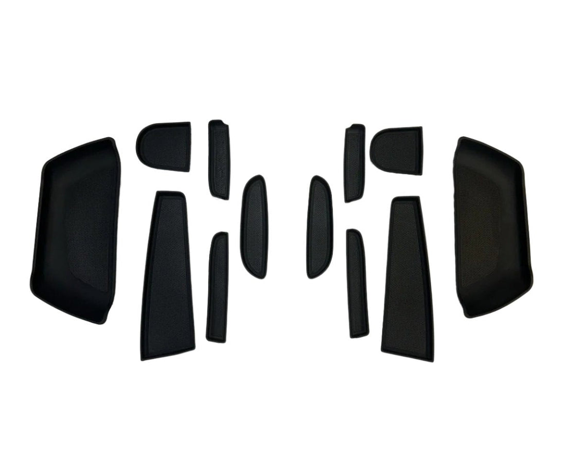 For Citroen Relay Rubber Door Liner Pocket Inserts - Black - Van-X