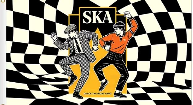 Ska flag Two tone flag 5ft x 3ft with eyelets