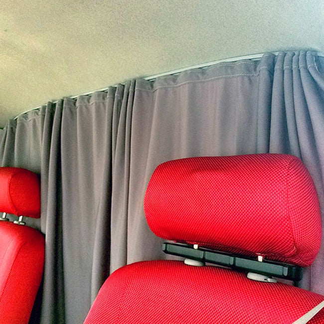 For Fiat Ducato / Ram ProMaster Cab Divider Curtain Kit with Rail Premium Quality - Van-X