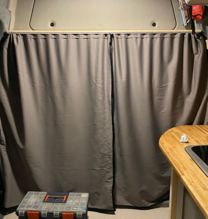 For VW T4 Transporter Cab Divider Curtain Kit with Rail Premium Quality - Van-X