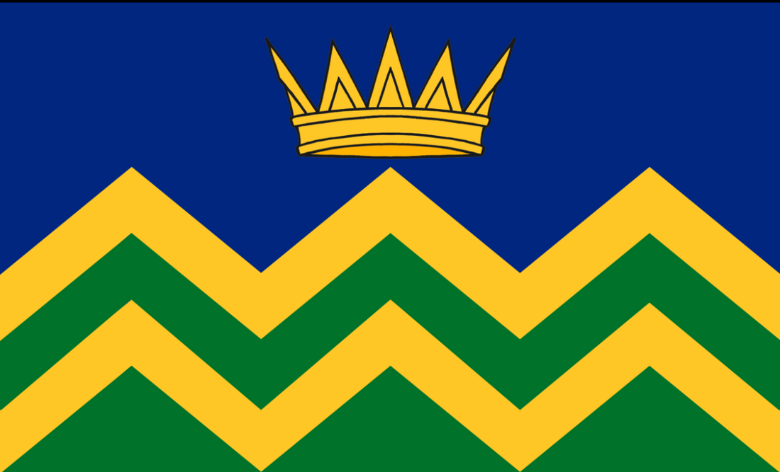 Cumbria regional flag 5ft x 3ft with two metal eyelets