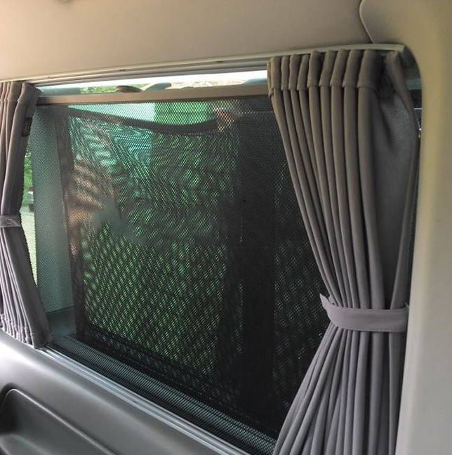 For Vauxhall Vivaro Window Curtains Eco-Line Black | Camper Van Curtains | Van-X