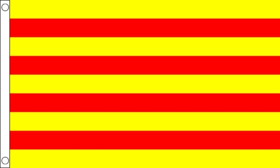 Catalonia flag 5ft x 3ft with eyelets