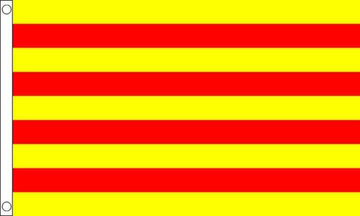 Catalonia flag 5ft x 3ft with eyelets