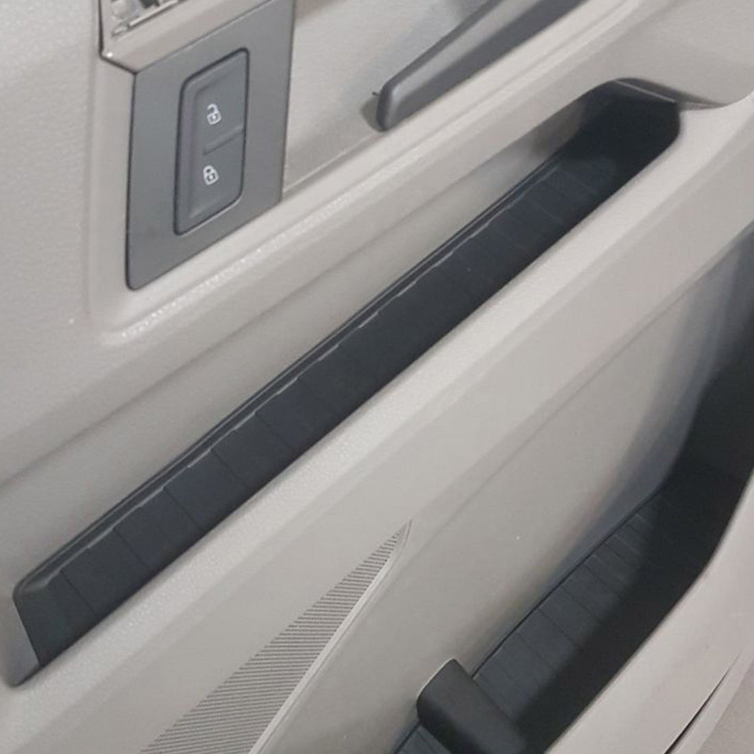 For VW Crafter New Shape Rubber Door Liner Pocket Inserts Black