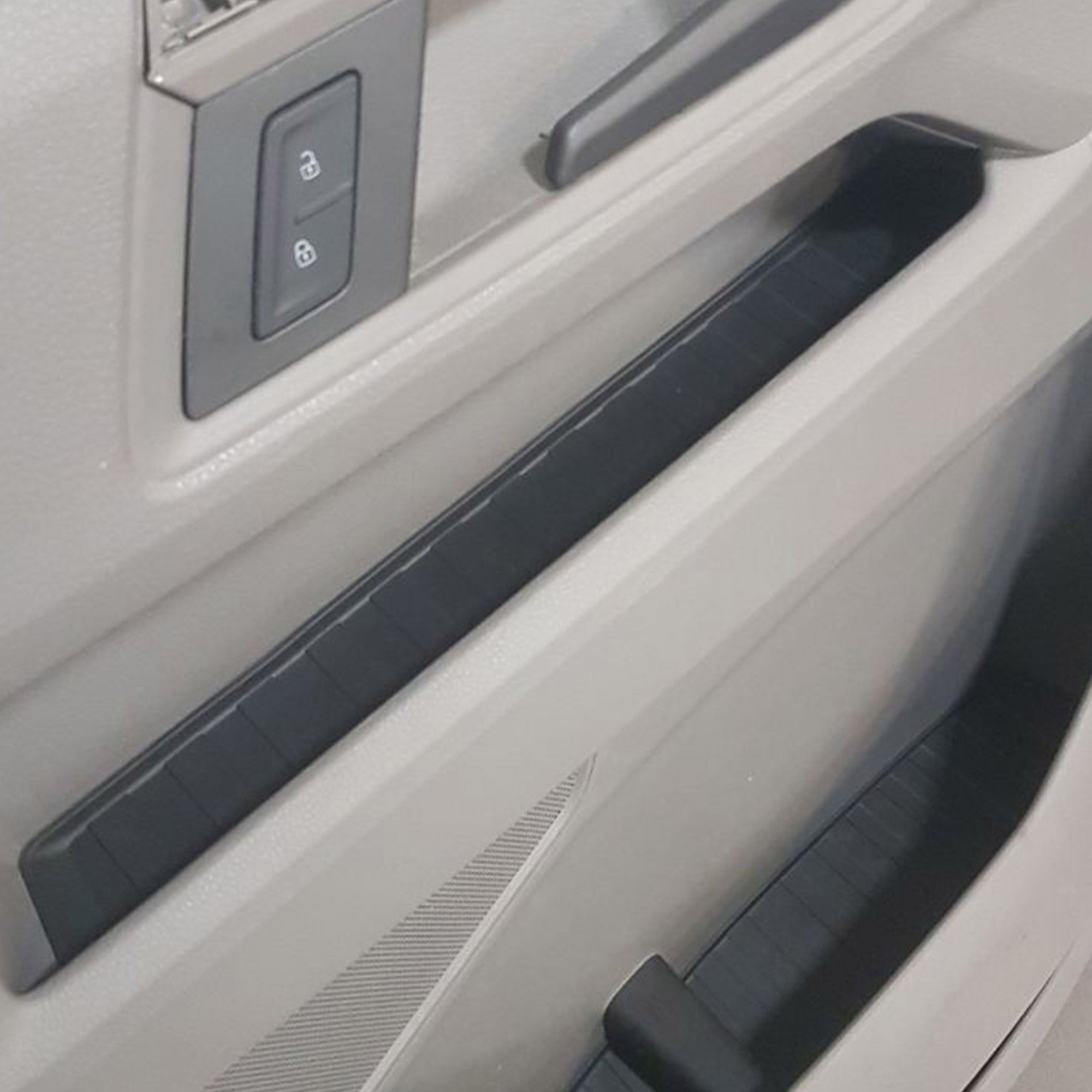 For MAN TGE Rubber Door Liner Pocket Inserts Black | Van-X