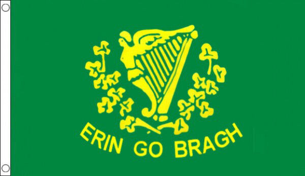 Erin go Bragh Irish allegiance flag 5ft x 3ft polyester with eyelets