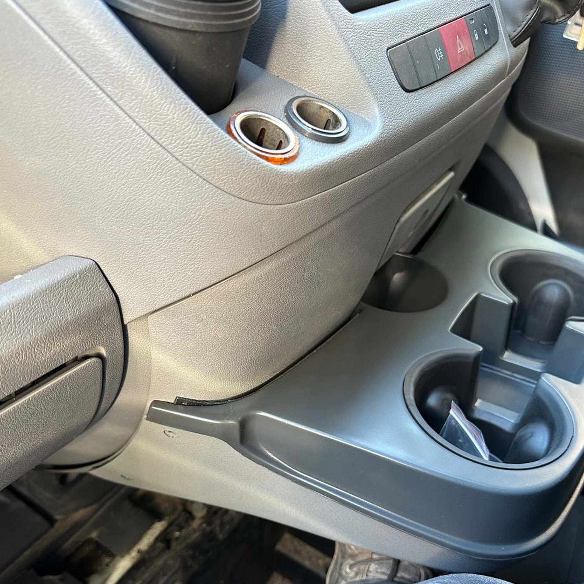 For Peugeot Boxer Cupholder Console - Grey | Van-X
