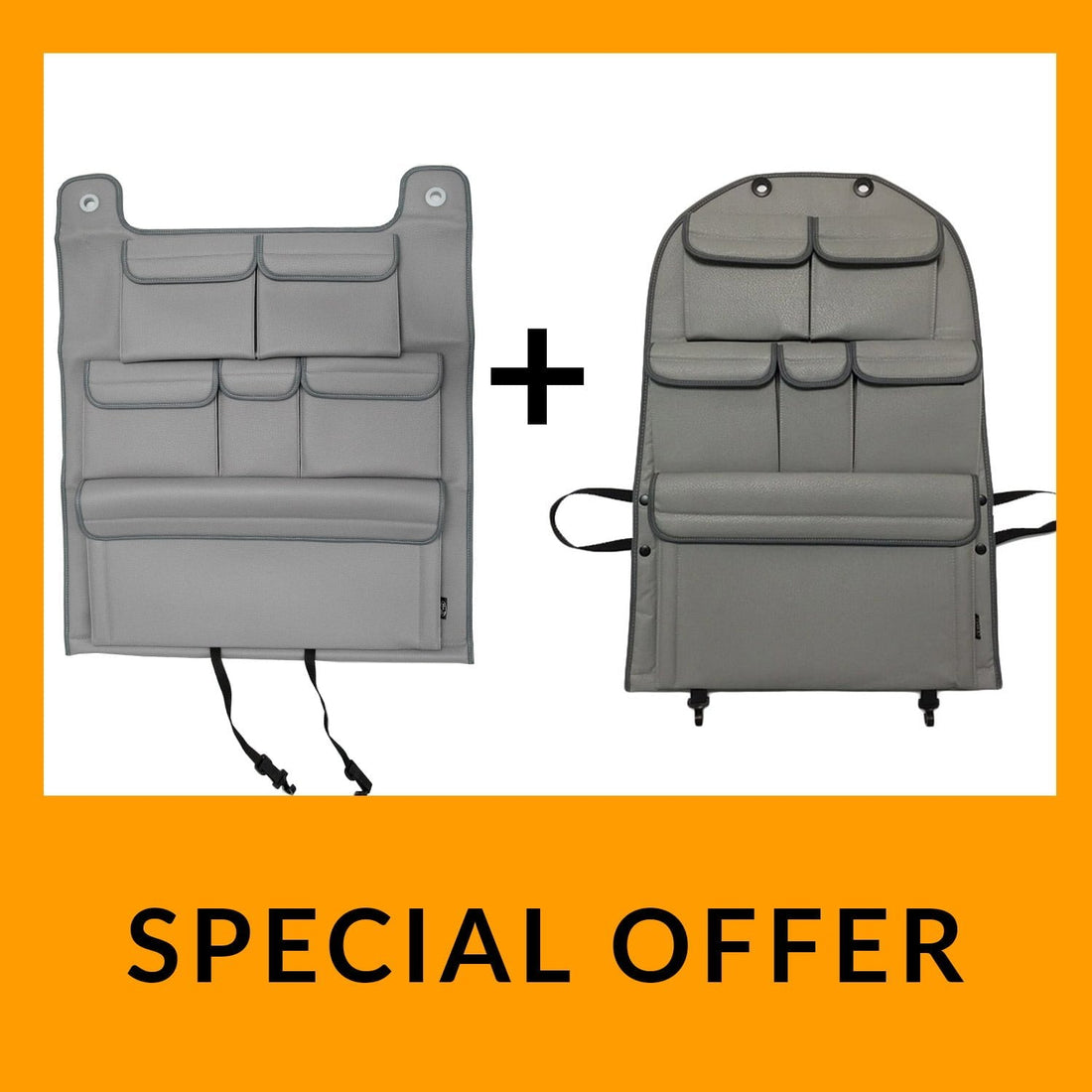 For VW T5 & T5.1 Transporter Leatherette Back Seat Organiser Single & Double Campervan - Van-X