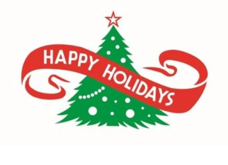 Happy holidays flag 3ft x 2ft with eyelets