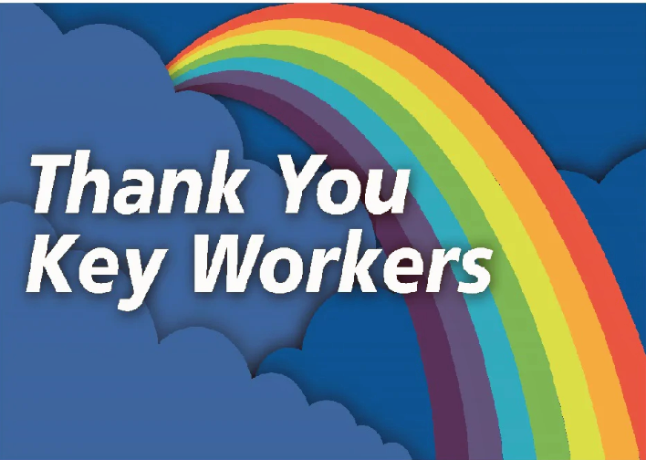 Thank you Key workers flag 5ft x 3ft with eyelets