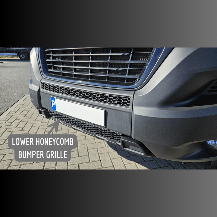 For Vauxhall Movano Lower Bumper Honeycomb Grille Matte Black | Front Lower Grille | Van-X
