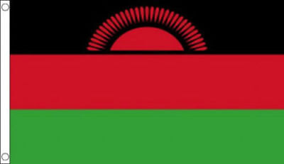 Malawi flag 5ft x 3ft polyester with eyelets